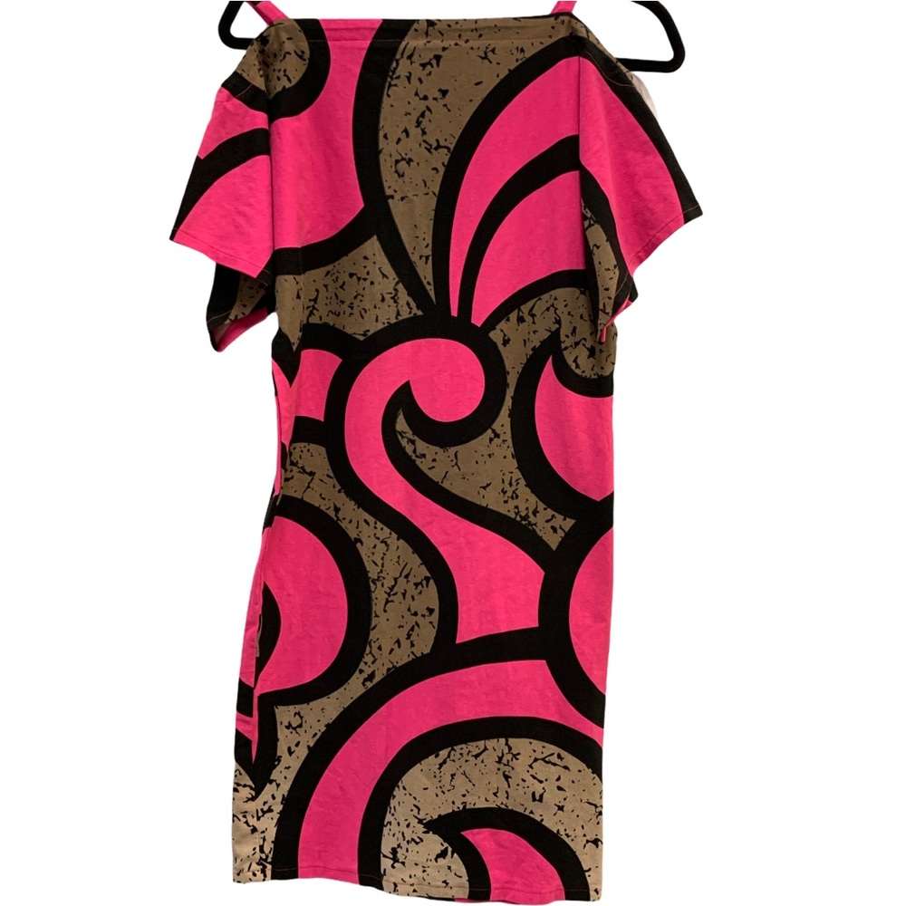 Hawaiian Hugs and Honi Neon Pink Psychedelic Dress